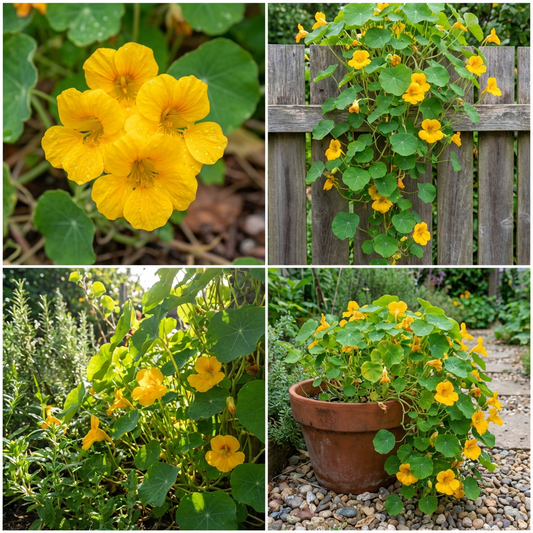 Yellow Nasturtium Flower Seeds Planting