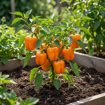 Orange Bell Pepper Vegetable Seeds for Planting - Year-Round Growth