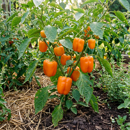 Orange Bell Pepper Vegetable Seeds for Planting - Year-Round Growth