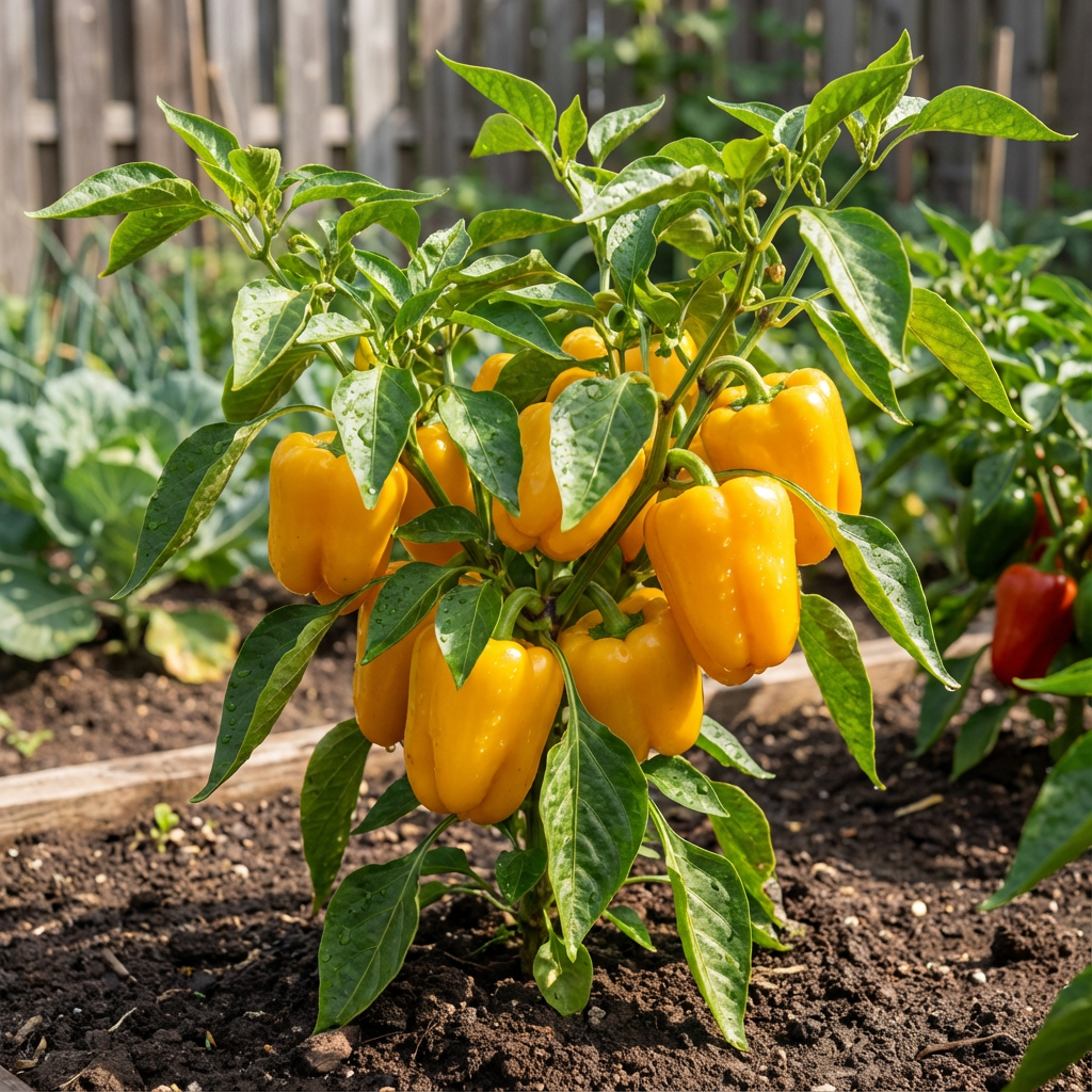 植えるための黄色ピーマンの種
