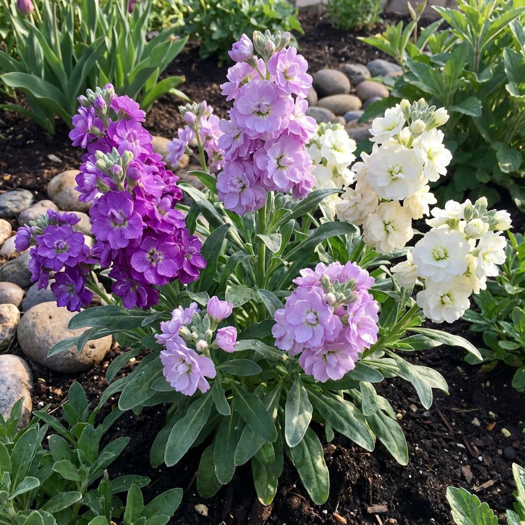 Purple & White Matthiola Incana Seeds for Easy Planting