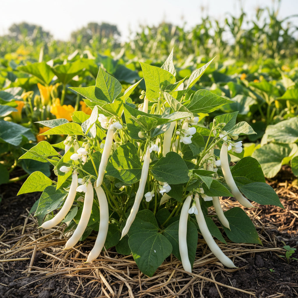 White Bush Bean Seeds for Home Planting