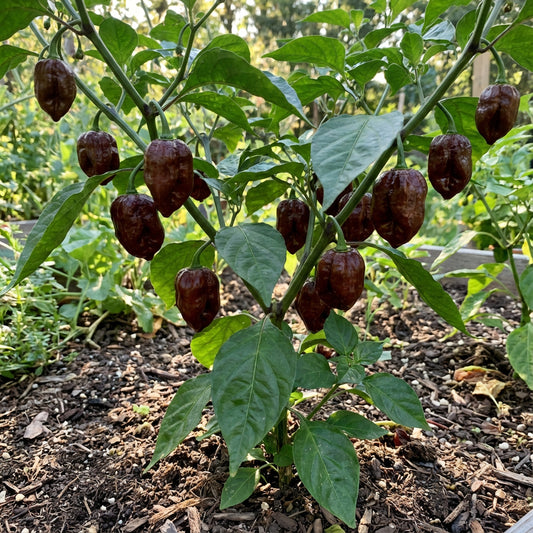 Chocolate Habanero Pepper Seeds for Home Gardening