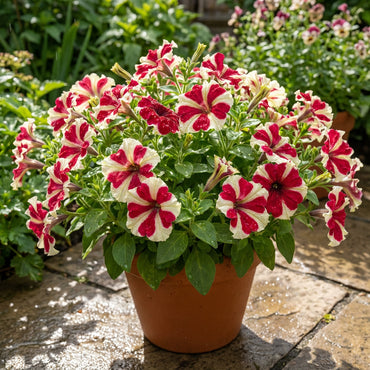 White and Red Petunia Seeds for Beautiful Garden Planting
