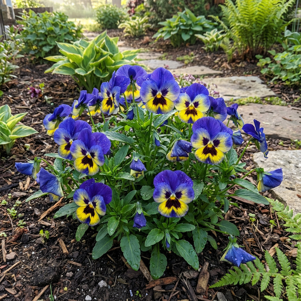 Blue and Yellow Pansy Seeds for Planting Collection