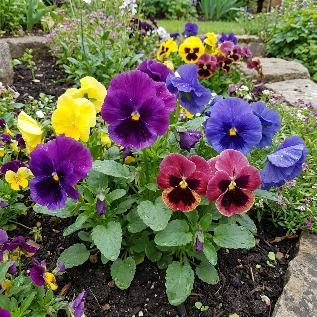 Swiss Mixed Pansy Flower Seeds Collection for Planting