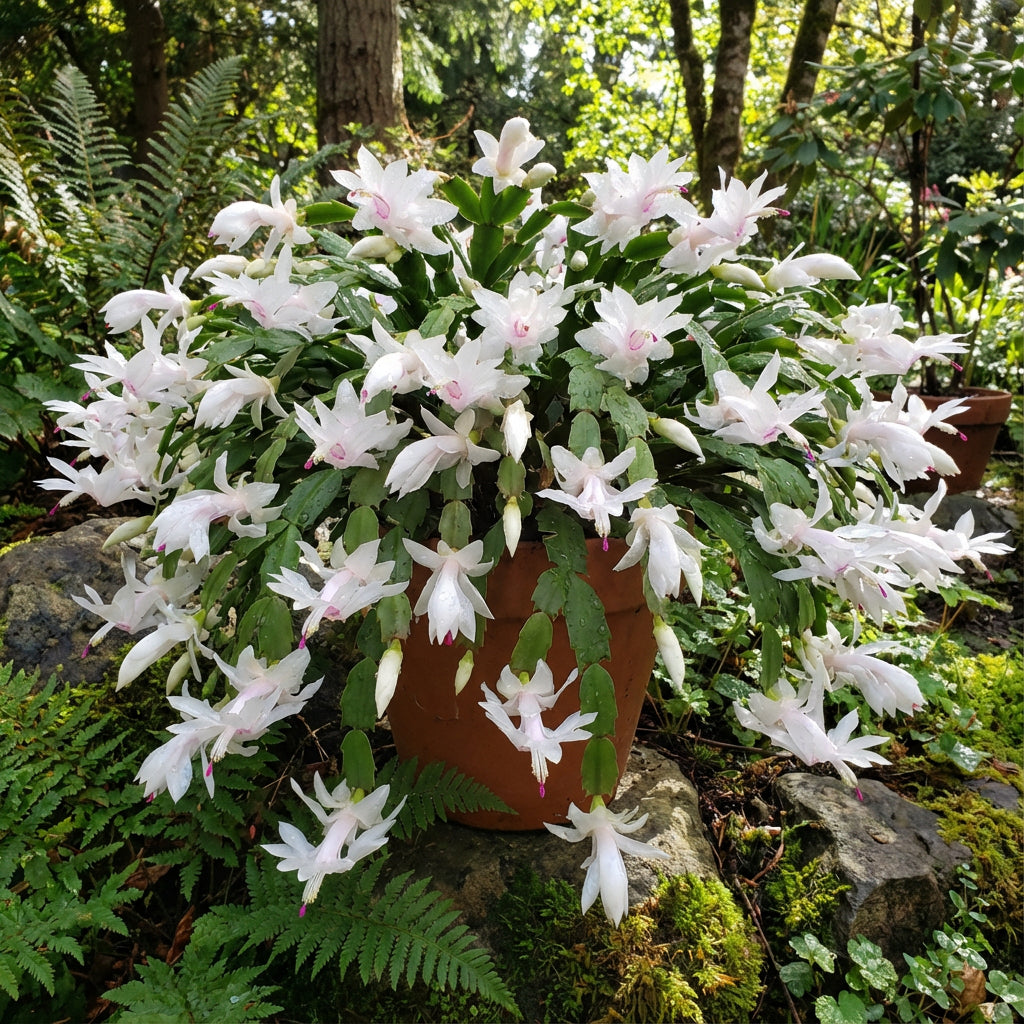 Schlumbergera Flower White Planting - Seed for Beautiful and Elegant Blooms in Your Garden