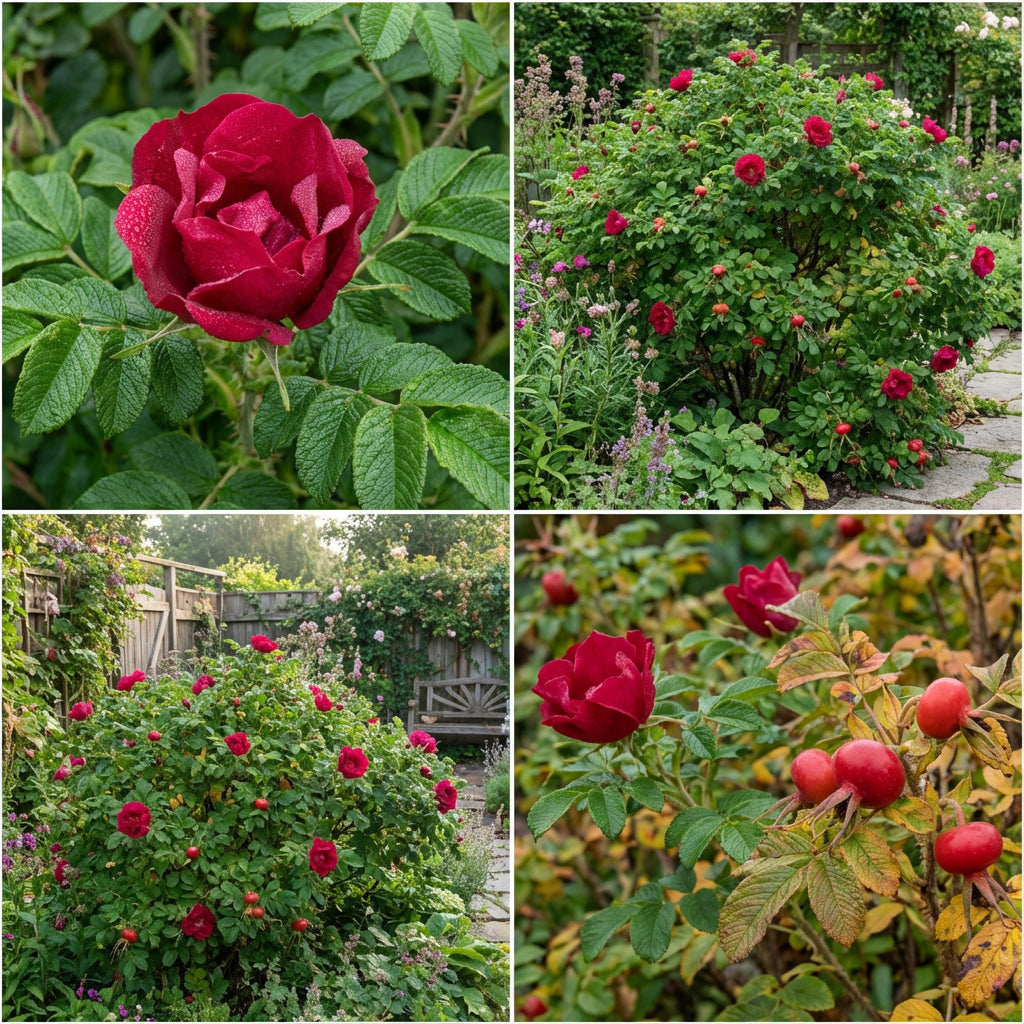 Red Rugrose Rose Flower Planting Seeds