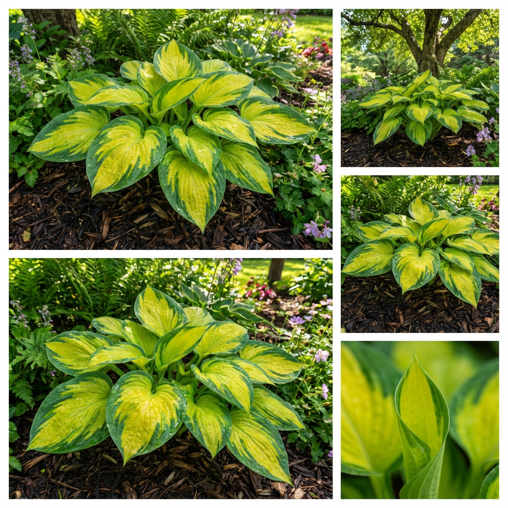 Hosta-Samen zum Pflanzen – Erbstück, Nicht-GVO, Mehrjährige Schattenpflanze, Hosta-Arten Laubsorten