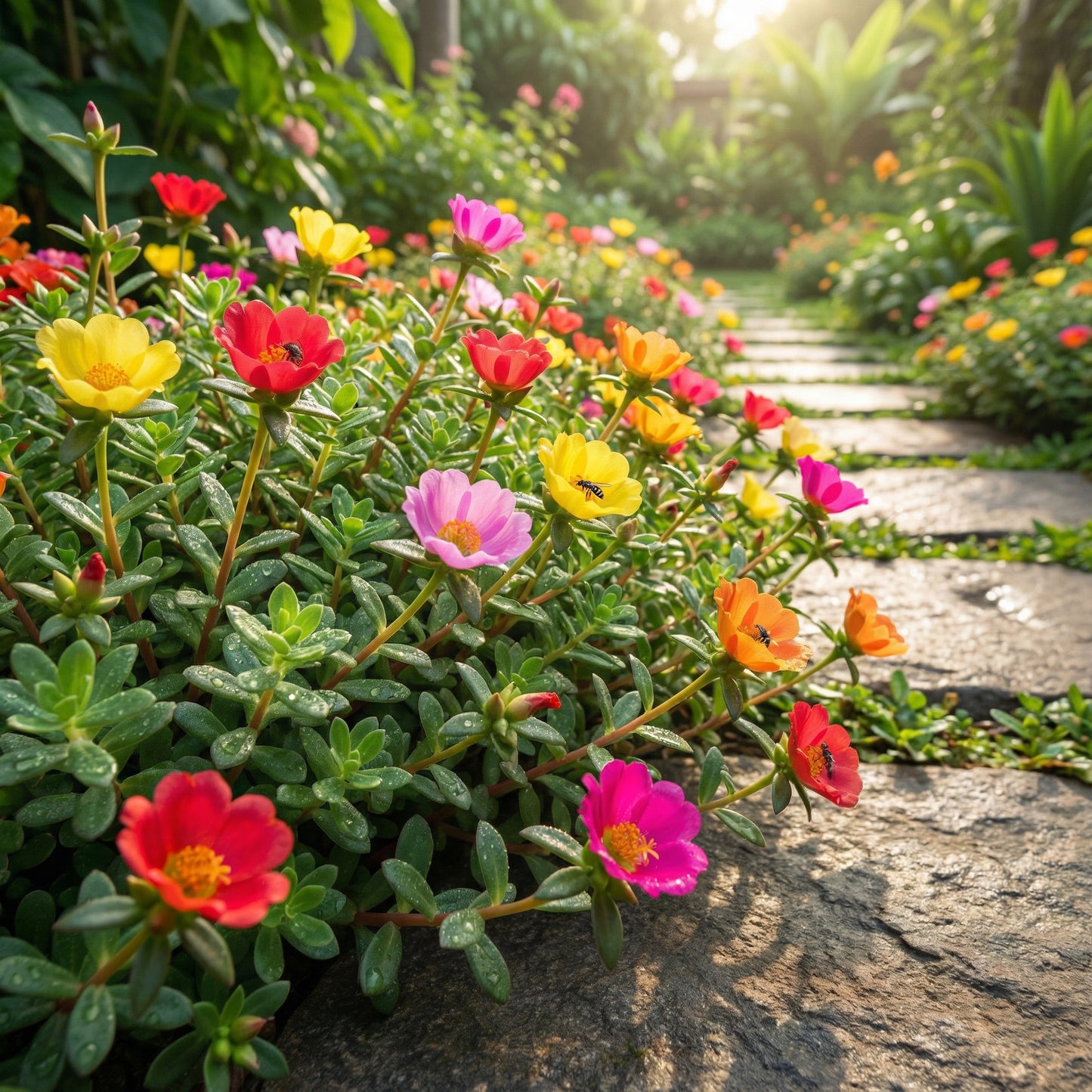 Mixed Rose Portulaca Seeds for Planting - Vibrant Flowers