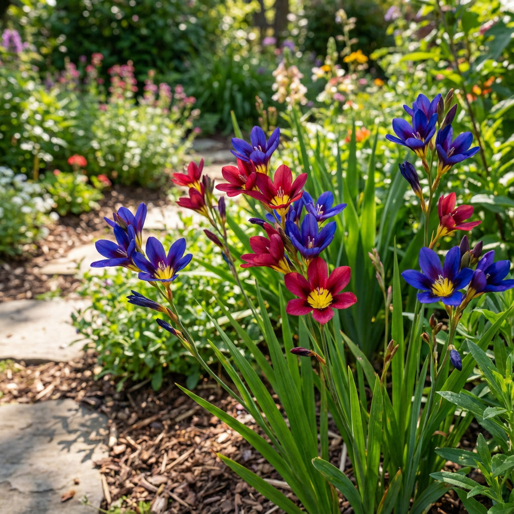 Blue Red Sparaxis Tricolor Flower Seeds for Planting