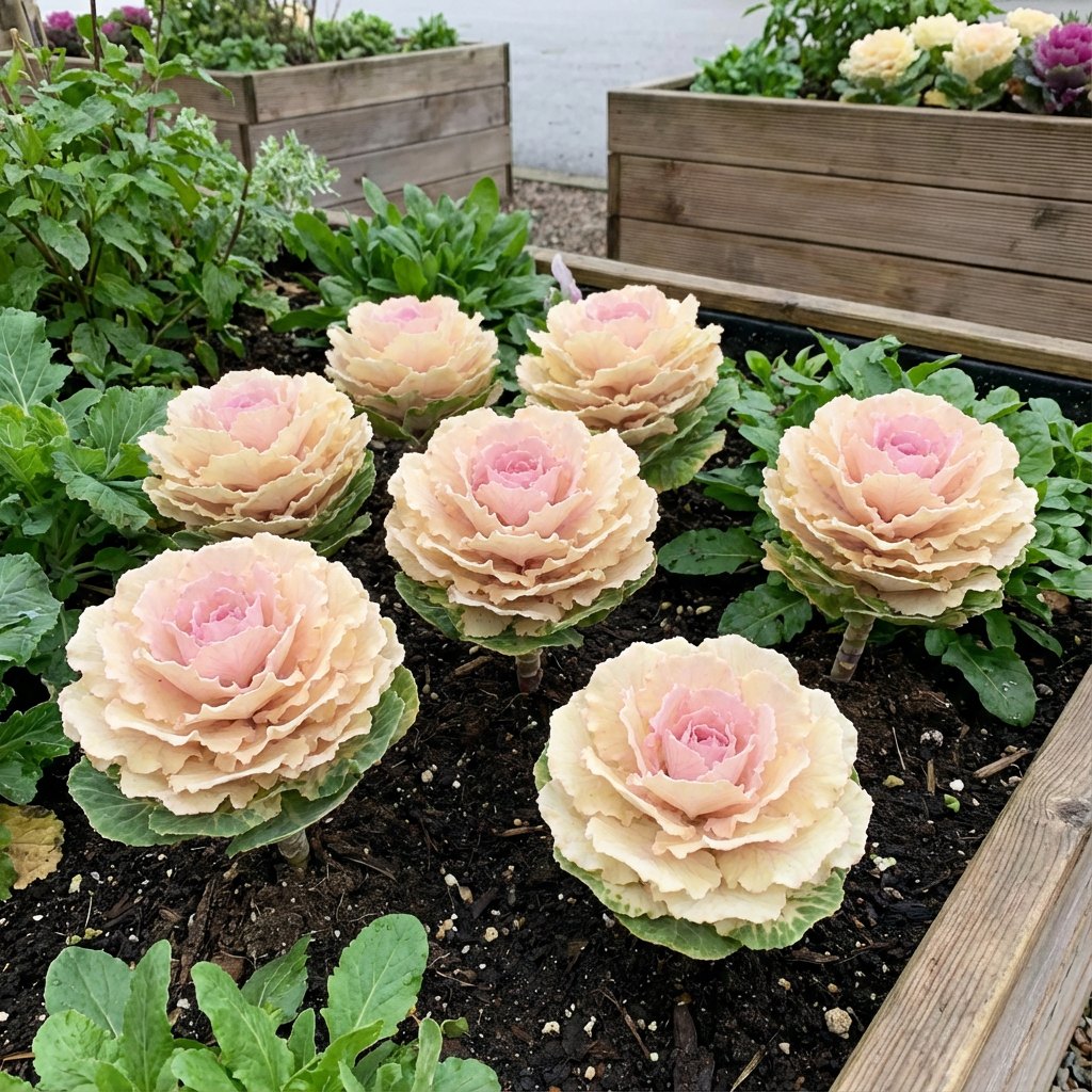 Brassica Oleracea Seeds for Planting Light Pink - Grow Beautiful Light Pink Brassicas