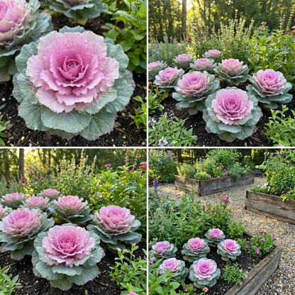 Brassica Oleracea Seeds for Planting Light Pink - Grow Beautiful Light Pink Brassicas