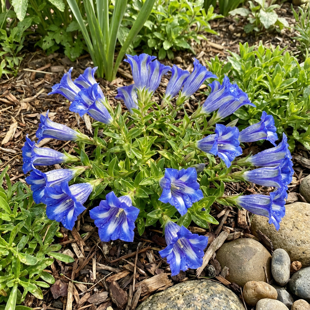 Blue-White Gentian Seeds for Easy Planting