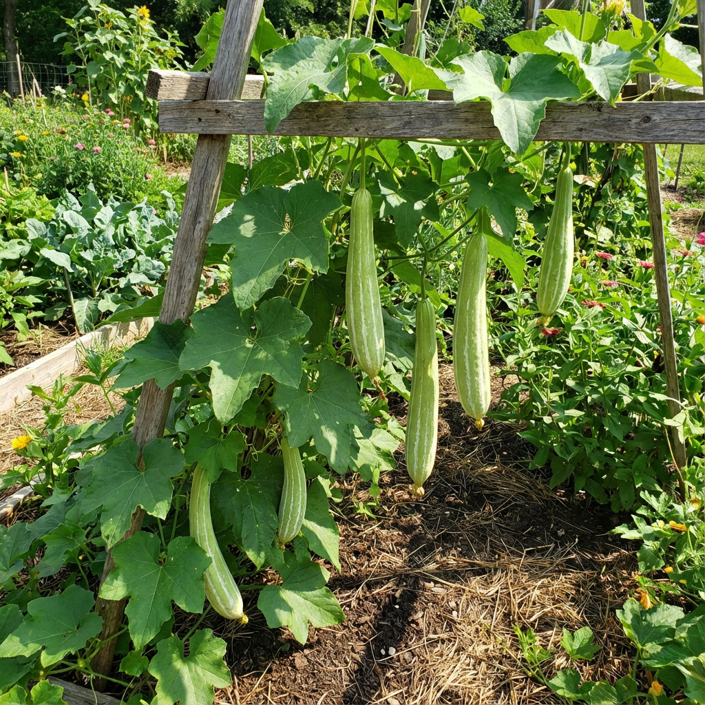 White Green Luffa Vegetable Seeds for Easy Planting