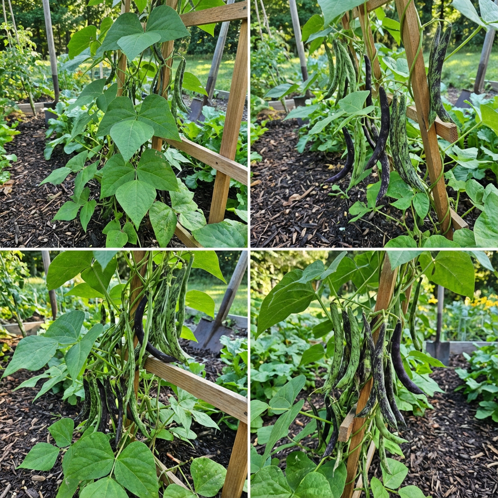 Green Black Rattlesnake Bean Seeds for Planting