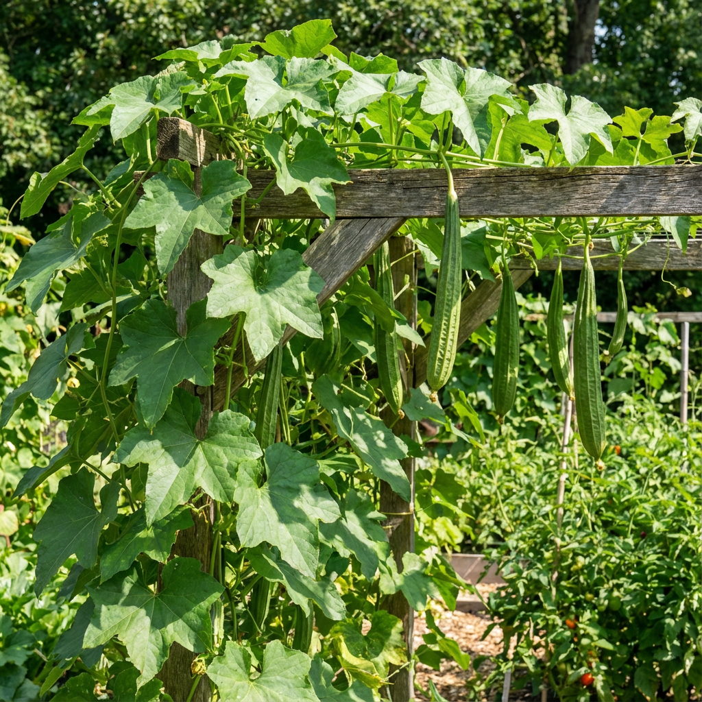Ridge Gourd Vegetable Seeds for Home Gardening