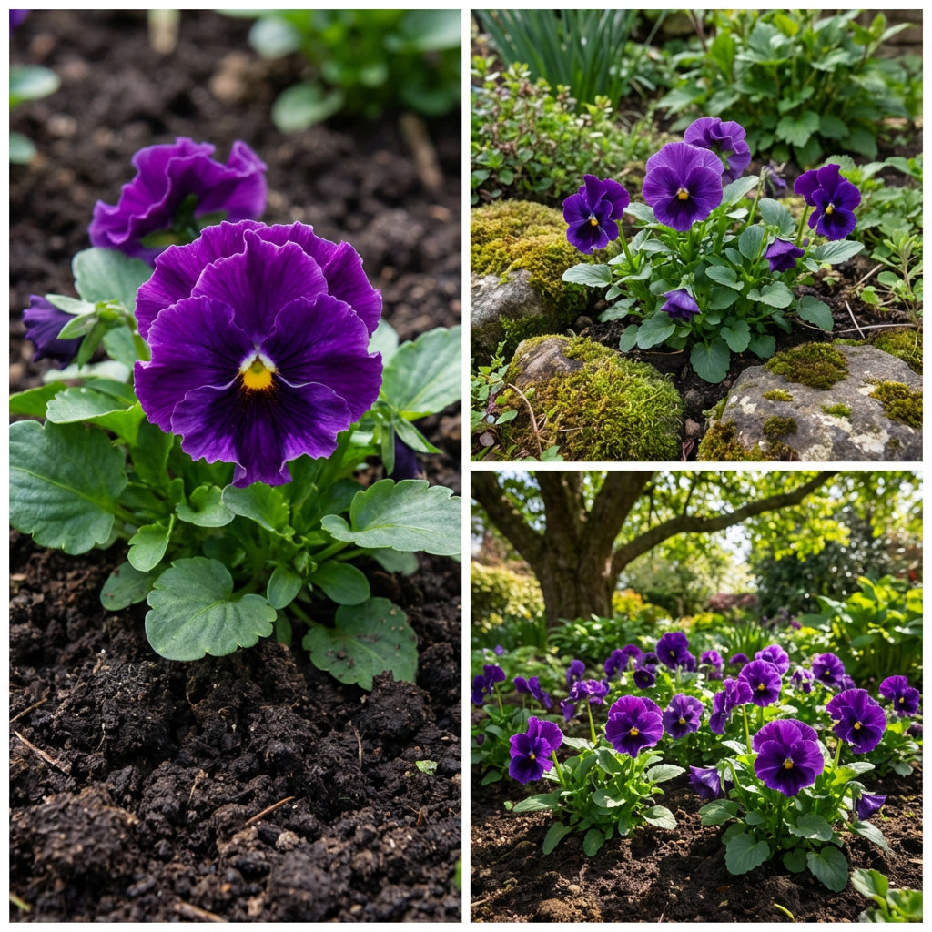 Purple Wavy Viola Planting Seeds for Fall & Spring Gardens