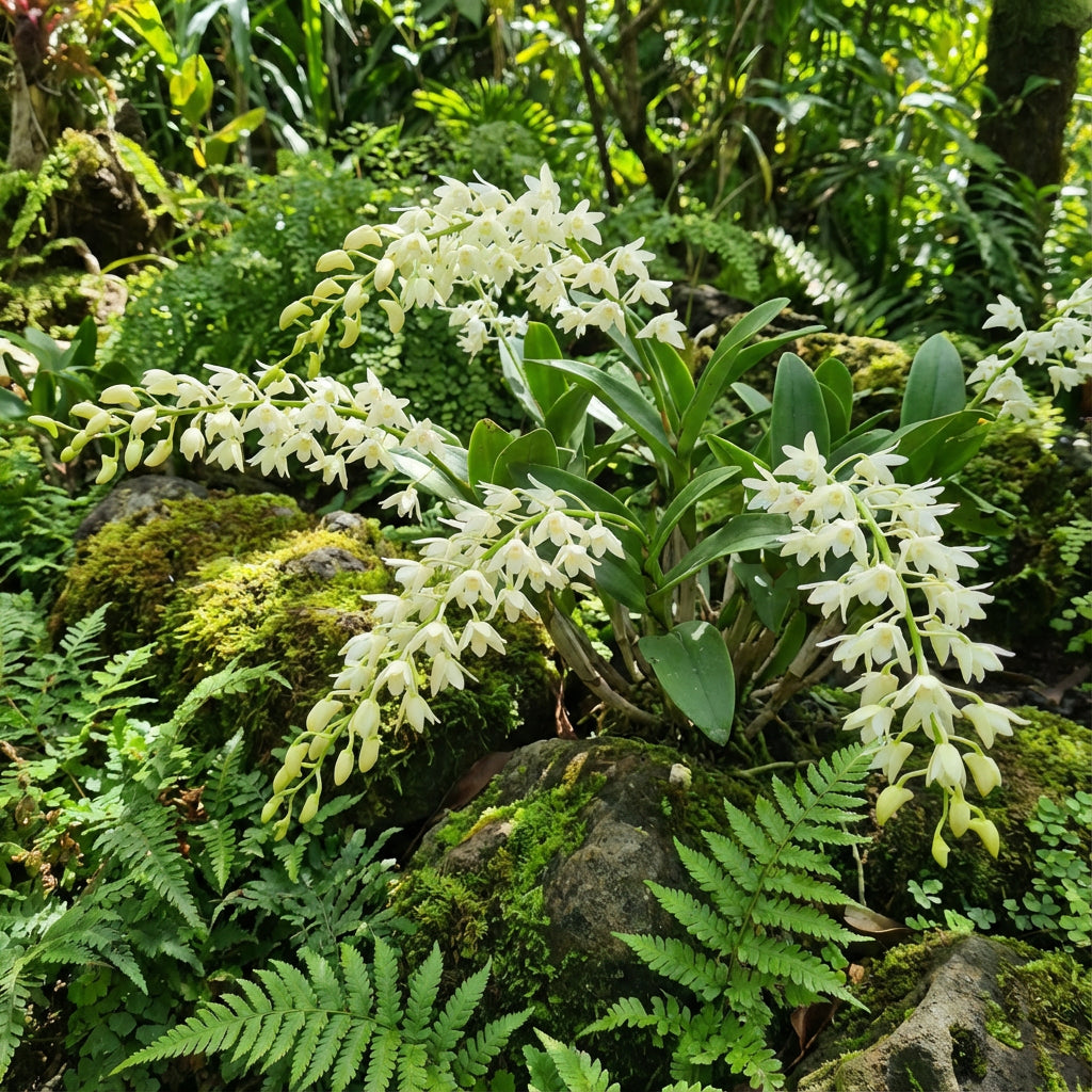 White Windbell Orchid Seed for Planting  Perfect for Cultivating Beautiful Blooms in Your Garden