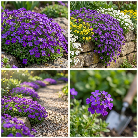 Aubrieta Purple Flower Seeds for Bold Garden Planting