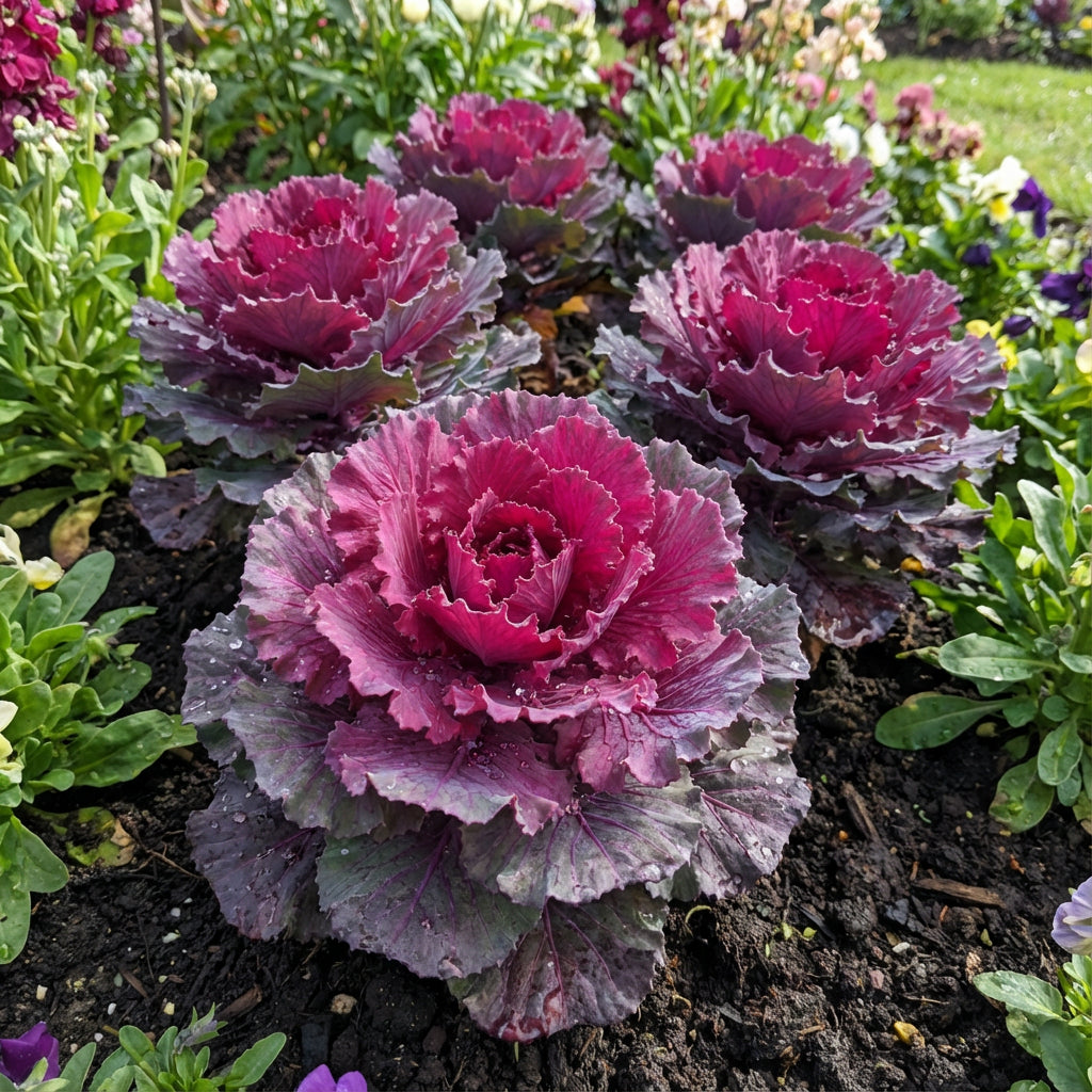 Red Brassica Oleracea Flower Seeds for Planting