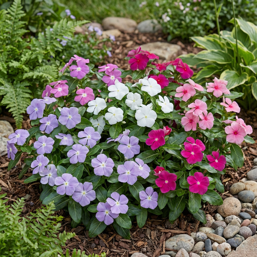 Periwinkle Vinca Mix Seeds for Colorful Garden Planting