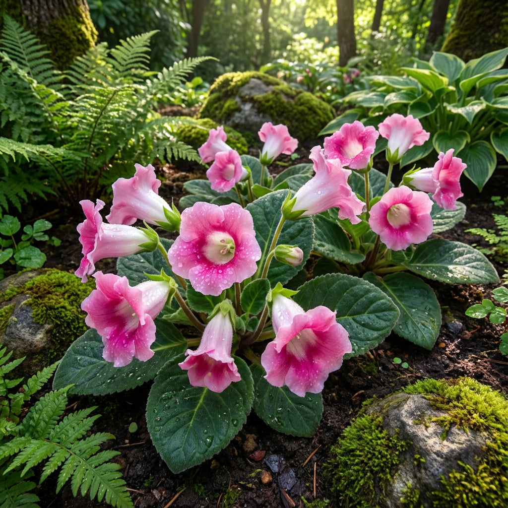 Vibrant Pink Gloxinia Flower Seeds for Elegant Garden Planting