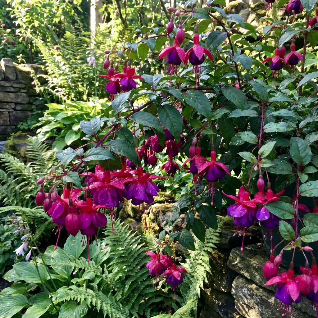Fuchsia Flower Seeds for Planting - Stunning Purple-Red Blooms for Diverse Settings