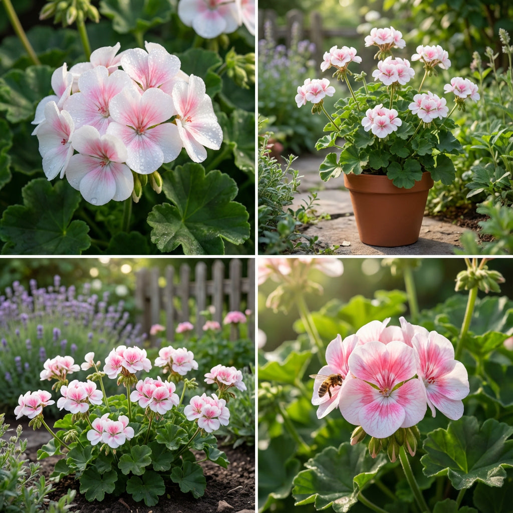 Geranium Flower Seeds for planting White Light Pink