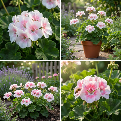 Geranium Flower Seeds for planting White Light Pink