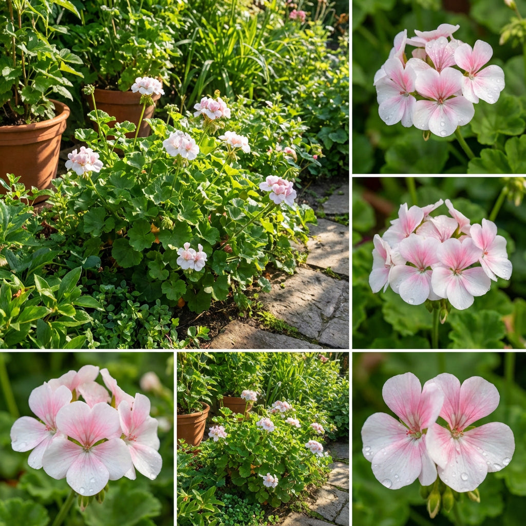 Geranium Flower Seeds for planting White Light Pink