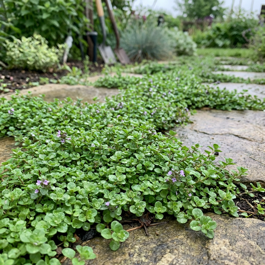Graines de Menthe Corse Naine (Mentha requienii) – Herbe Aromatique Ancienne à Croissance Basse pour Jardins et Pots