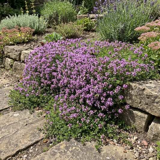 Purple Creeping Thyme Flower Seeds for Planting – Heirloom Fragrant Ground Cover Garden Seeds