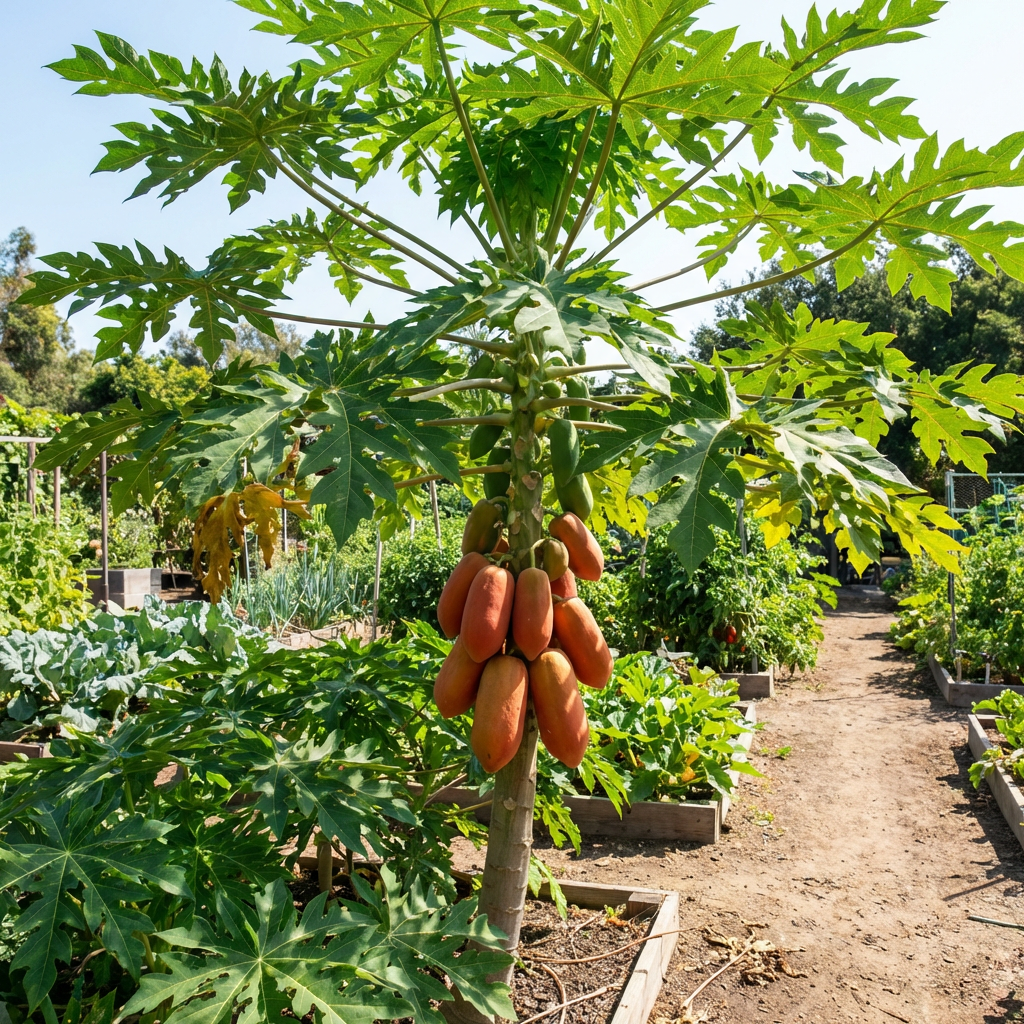 Taiwan Red Lady Papaya Fruit Seeds for Planting – Sweet Tropical Fruit, Heirloom, High Germination, Non-GMO Organic Garden Seeds