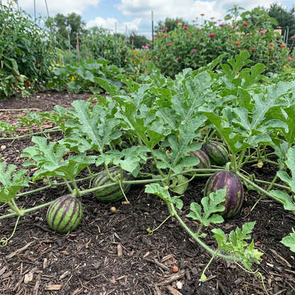 Green Purple Watermelon Fruit Seeds for Planting – Heirloom Garden Variety with Vibrant Flesh