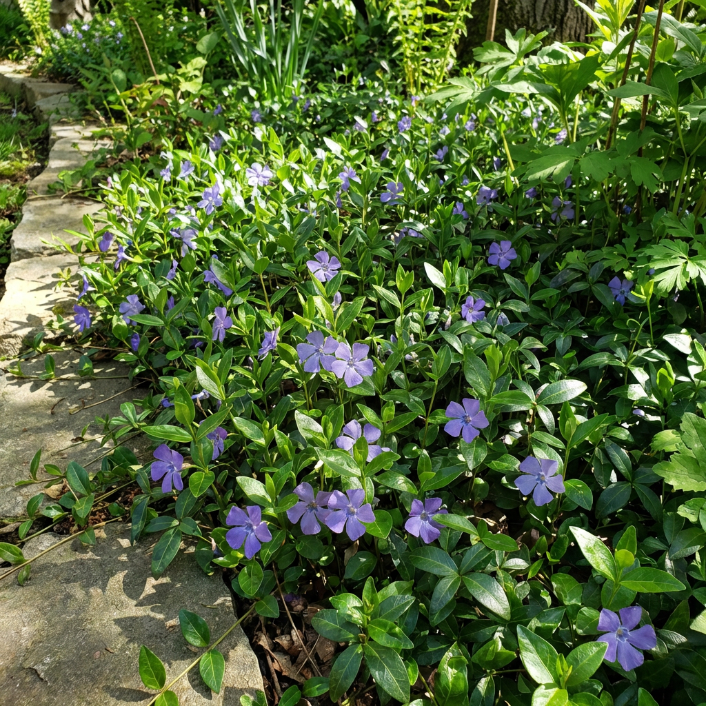 Vinca Minor (Periwinkle) Flower Seeds for Planting – Heirloom, Non-GMO, Hardy Evergreen Groundcover Seeds