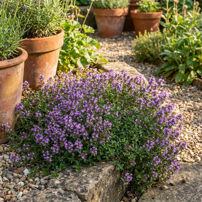 Semillas de Tomillo Rastrero Morado para Plantar – Semillas de Jardín Tradicionales de Cubresuelos Aromáticos