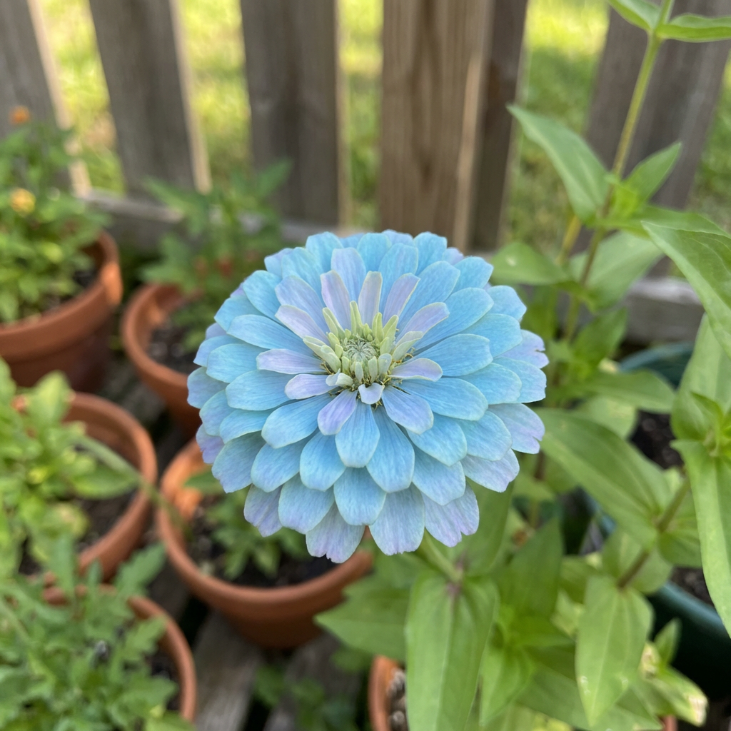 Himmelblaue Zinnien-Blumensamen zum Pflanzen, leicht blühende Gartenblumen