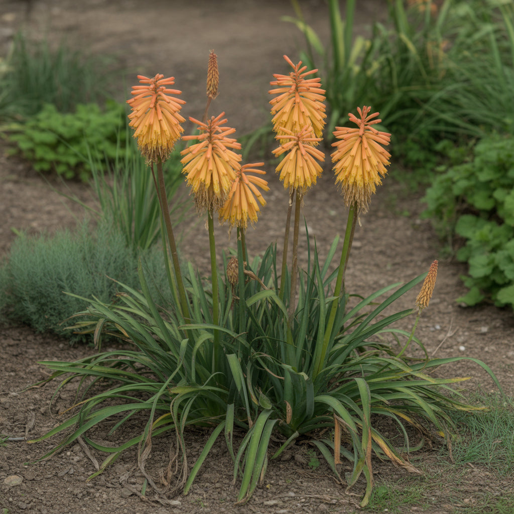 Orange Kniphofia Planting Seeds  Vibrant Perennial Flowers for Your Garden