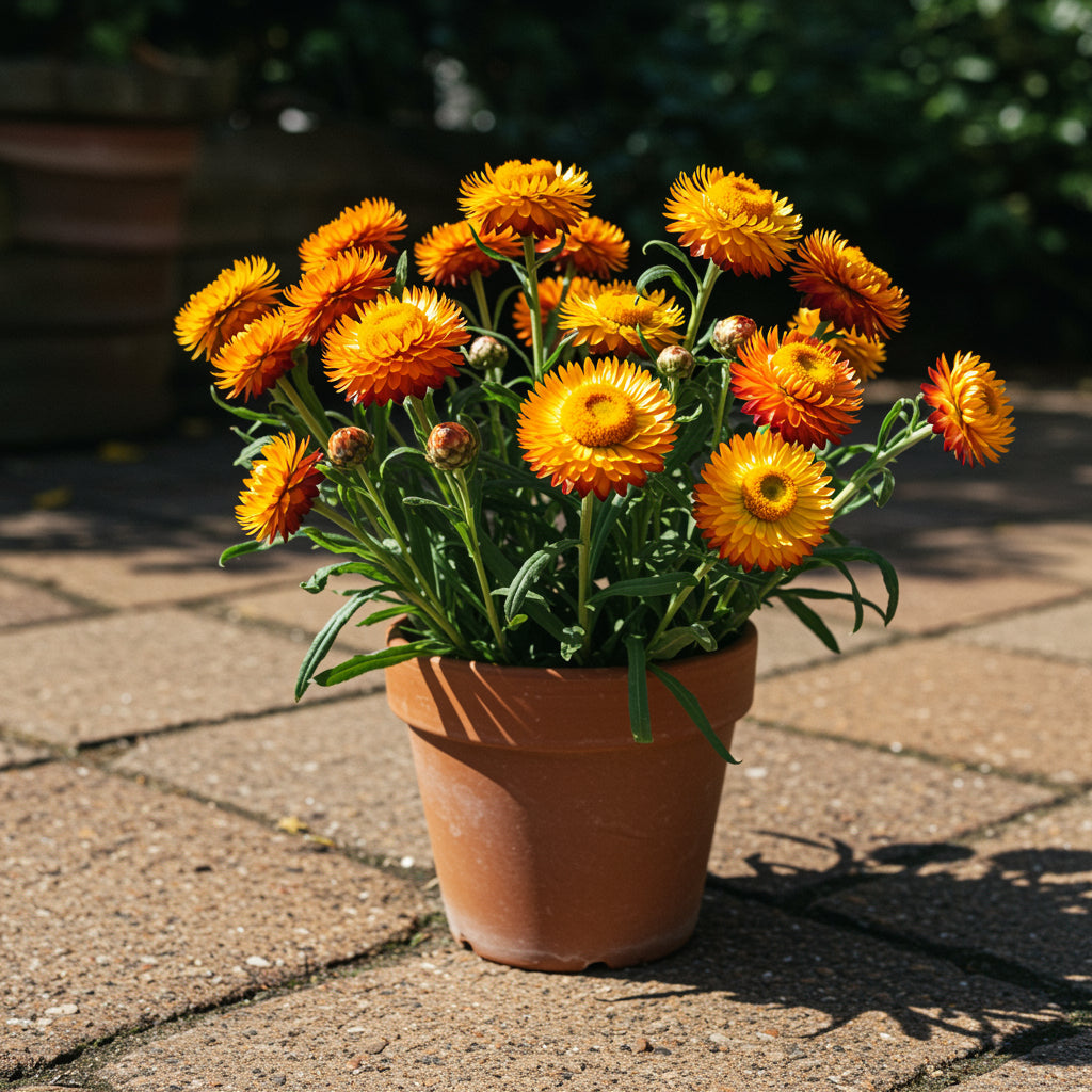 Yellow Orange Straw Flower Planting Seeds