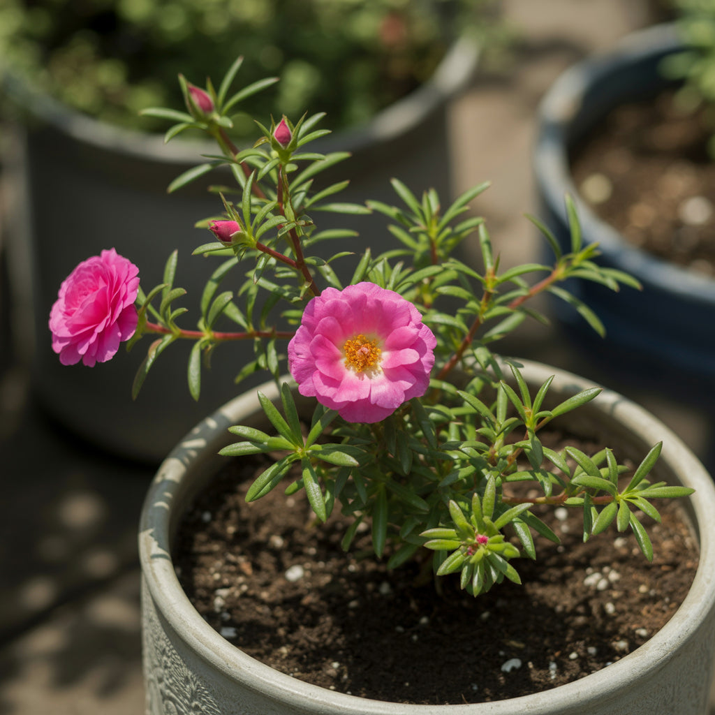 Pink Portulaca Rose Flower Seeds for Vibrant Garden Planting