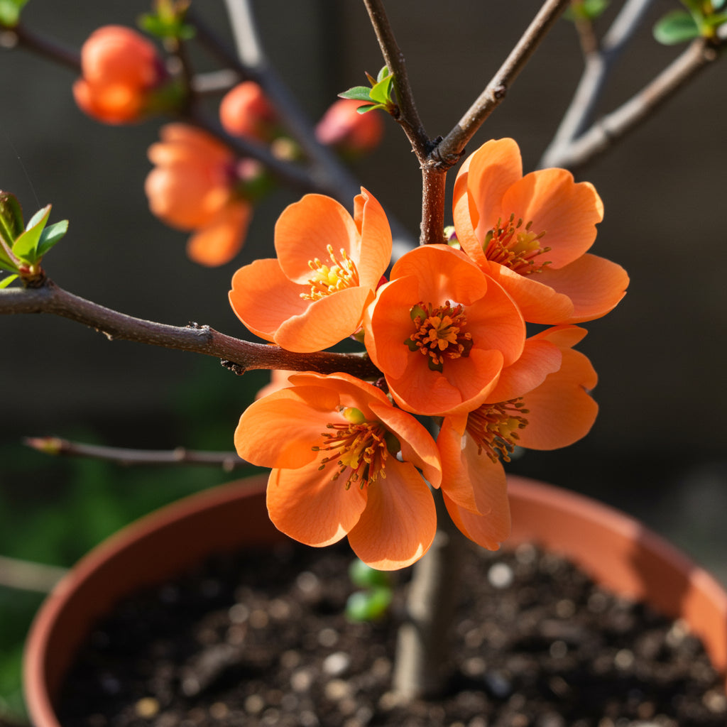 Orange Quince Flower Planting Seeds for Vibrant Garden Blooms