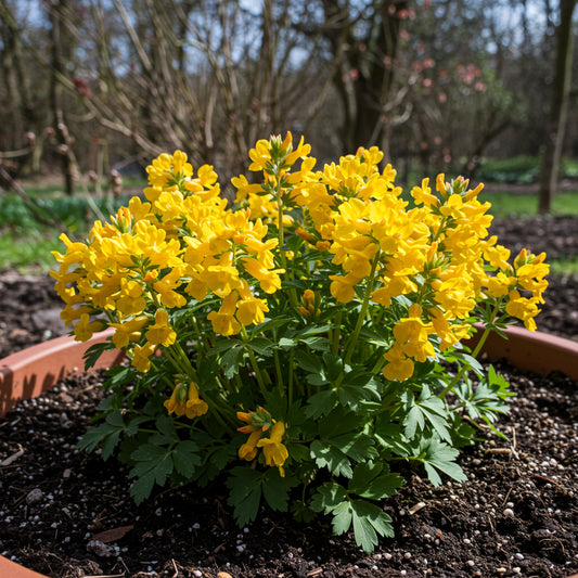 Yellow Corydalis Flower for Planting  Seeds for Vibrant Yellow Blooms in Gardens, Ideal for Colorful Borders