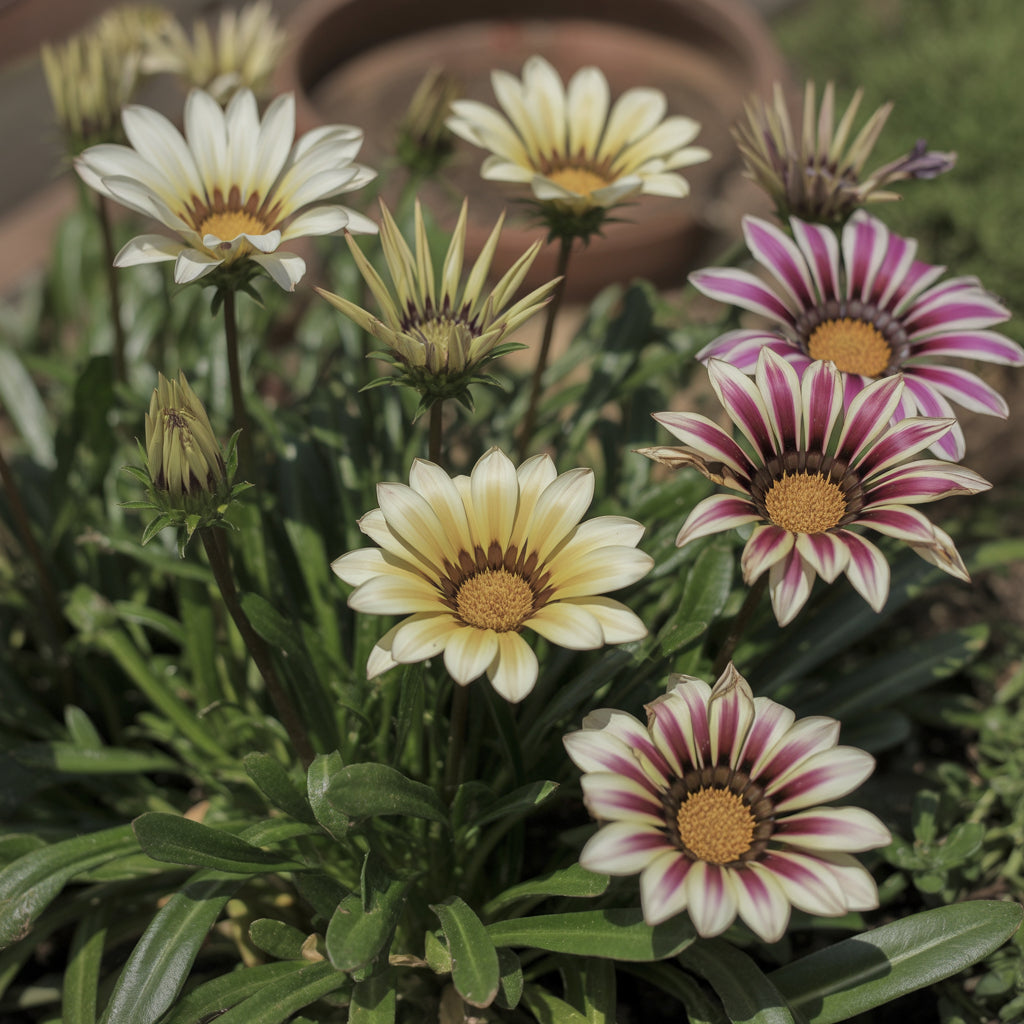 White Purple Gazania Seeds for Planting  Vibrant Annual Flower Seeds
