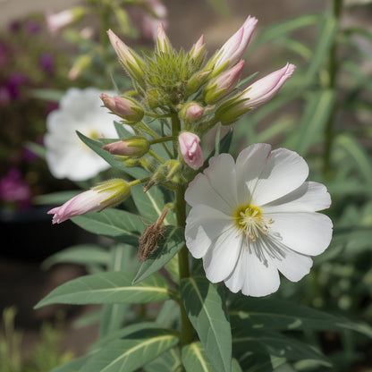 White Oenothera Flower Seeds for Planting - Elegant Annual Blooms