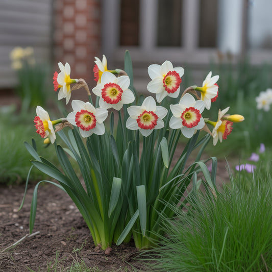 Daffodil Seeds for Planting: White and Red Blooms