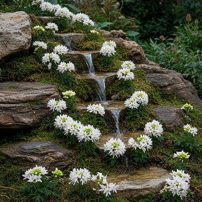 Aubrieta Rock Cascade Flower Seeds - White for Planting
