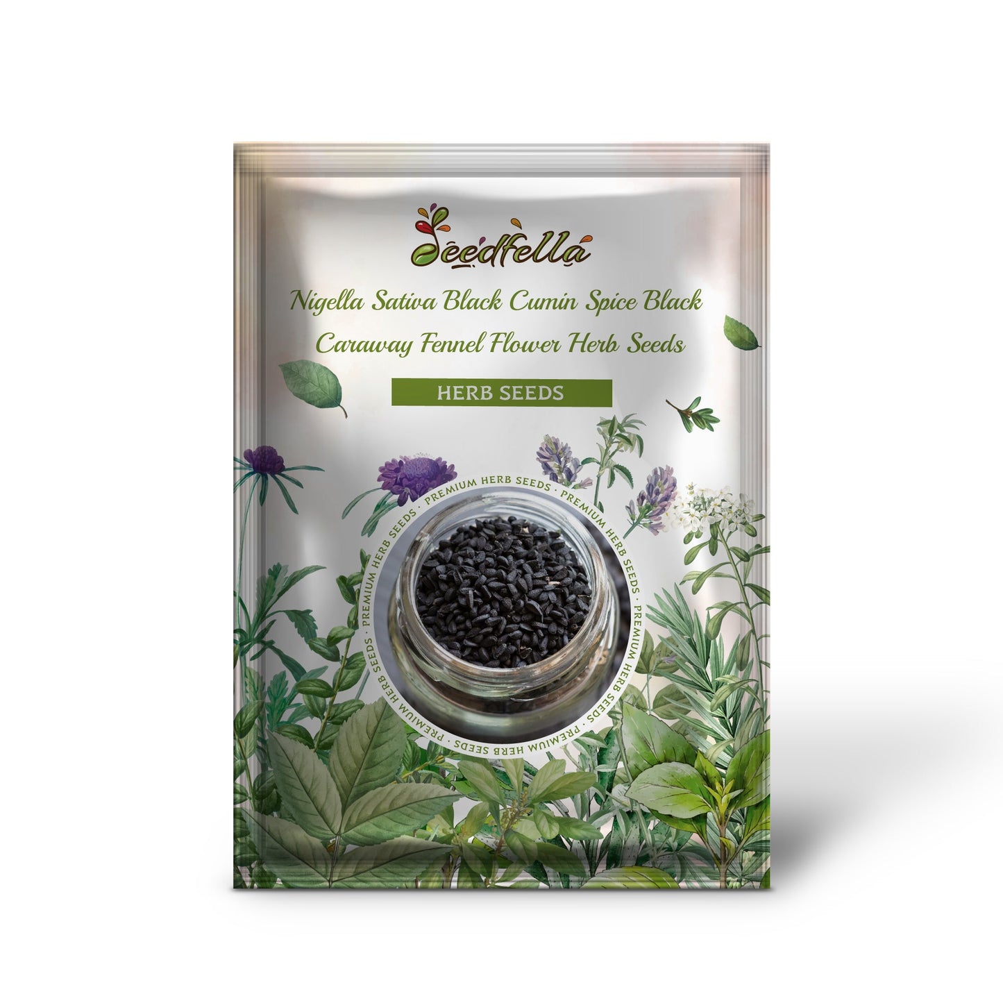 black seed fennel flower Nigella Sativa Black Cumin Spice Black Caraway Fennel Flower Herb Seeds Organic Garden Seeds – Pure Asia Seeds
