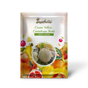 Cream Yellow Cantaloupe Seeds for Sweet Fruit Planting