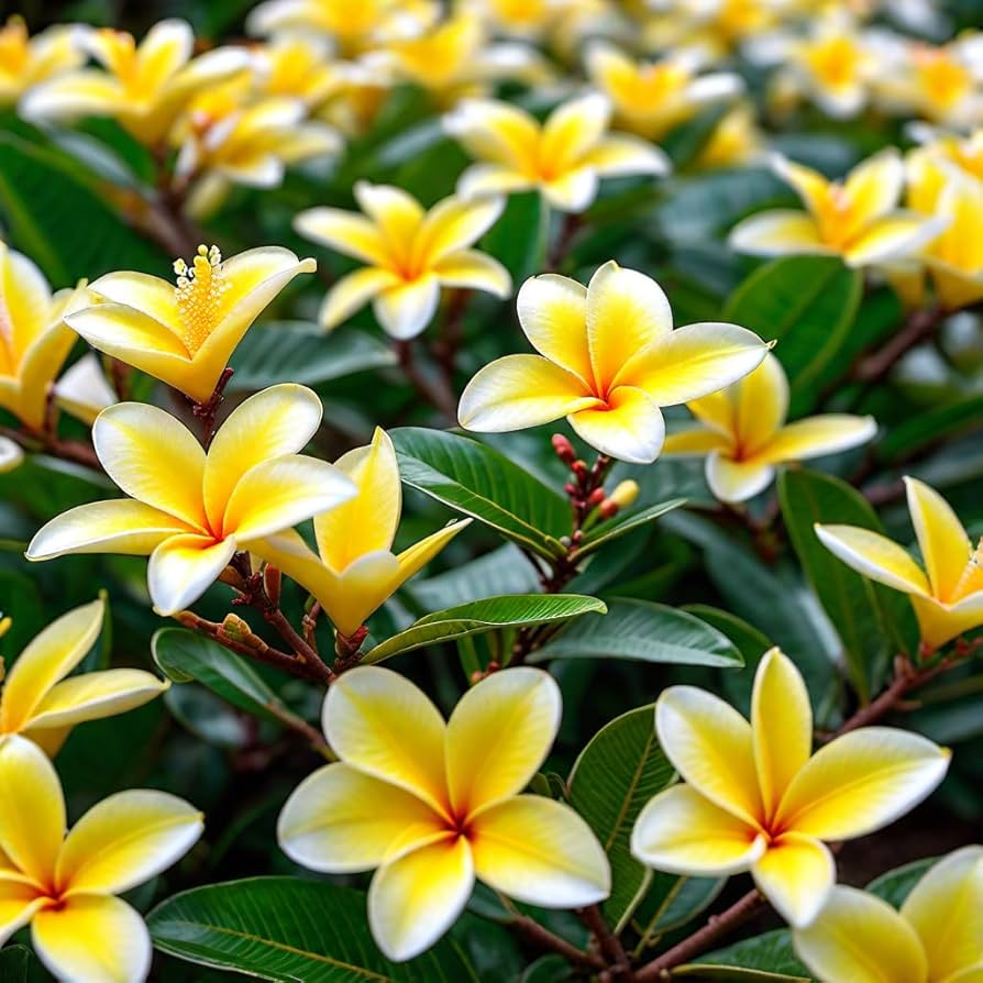 Non-GMO Frangipani Yellow Seeds for Home Gardening